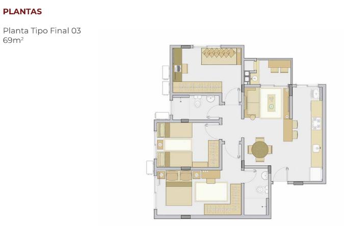 Apartamento, 3 quartos, 69 m² - Foto 12