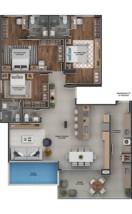 Apartamento, 1 quarto, 51 m² - Foto 4