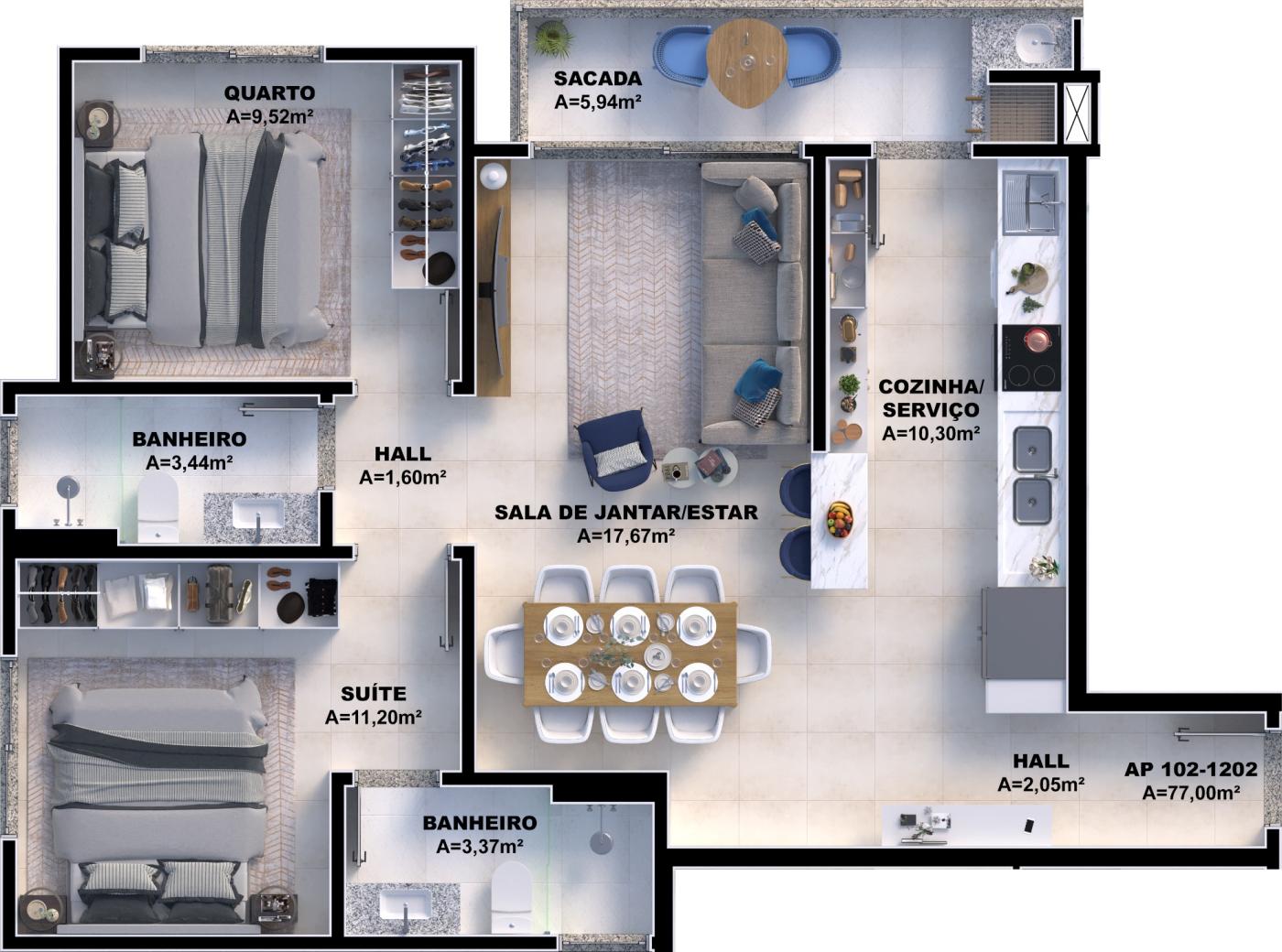 Apartamento, 2 quartos, 76 m² - Foto 6