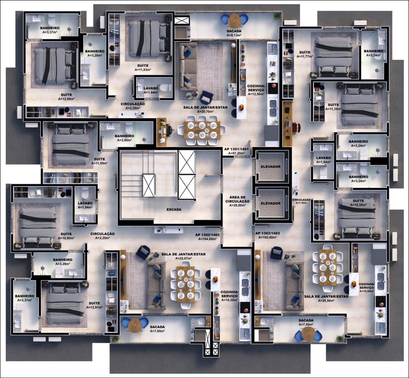 Apartamento, 3 quartos, 88 m² - Foto 6