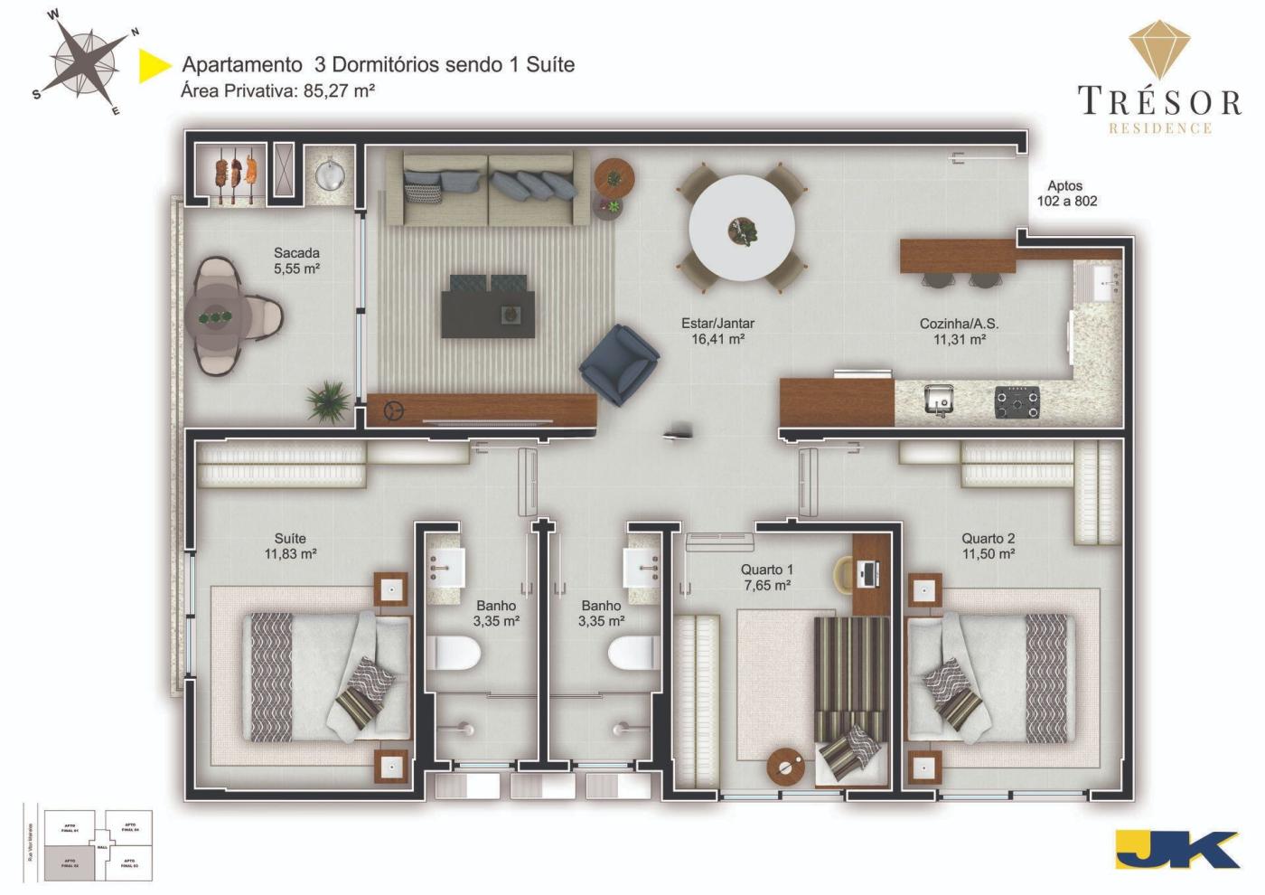 Apartamento, 2 quartos, 75 m² - Foto 9