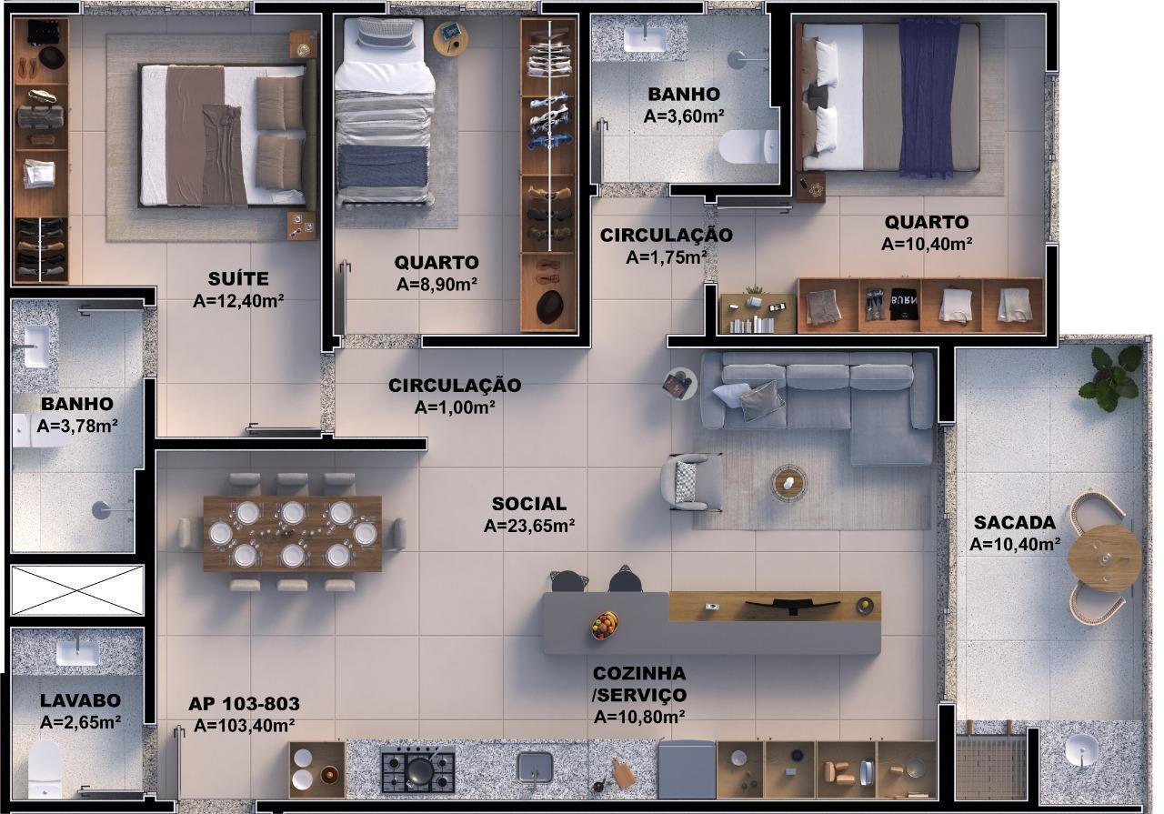 Apartamento, 2 quartos, 75 m² - Foto 7