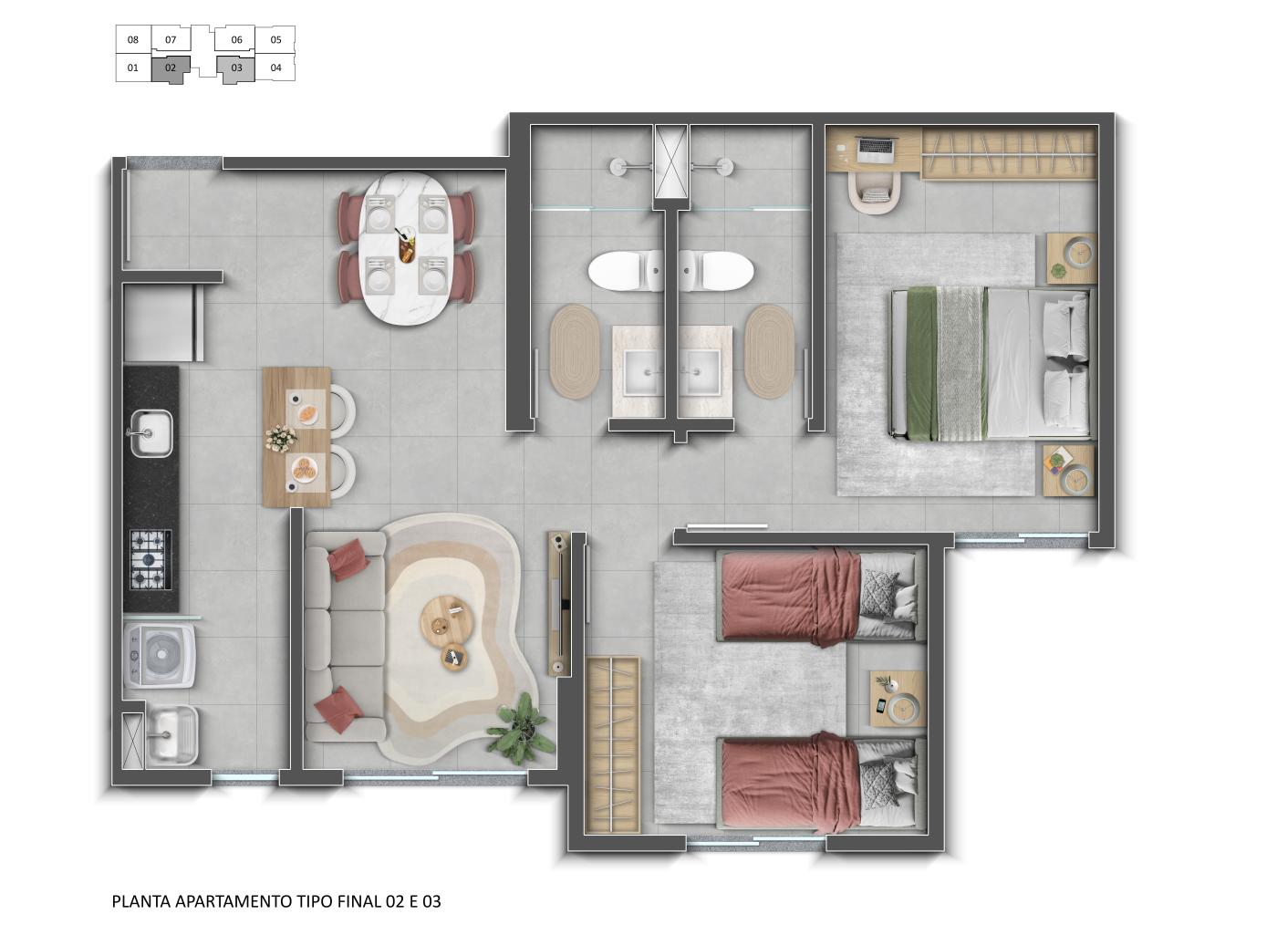 Apartamento, 2 quartos, 55 m² - Foto 16