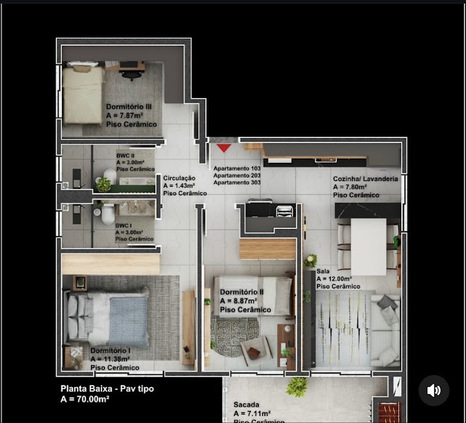 Apartamento, 2 quartos, 70 m² - Foto 4