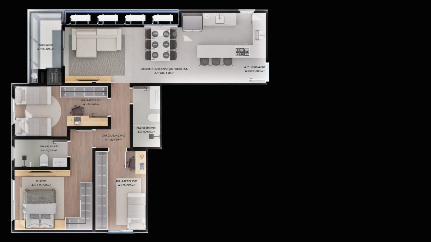 Apartamento, 3 quartos, 87 m² - Foto 5