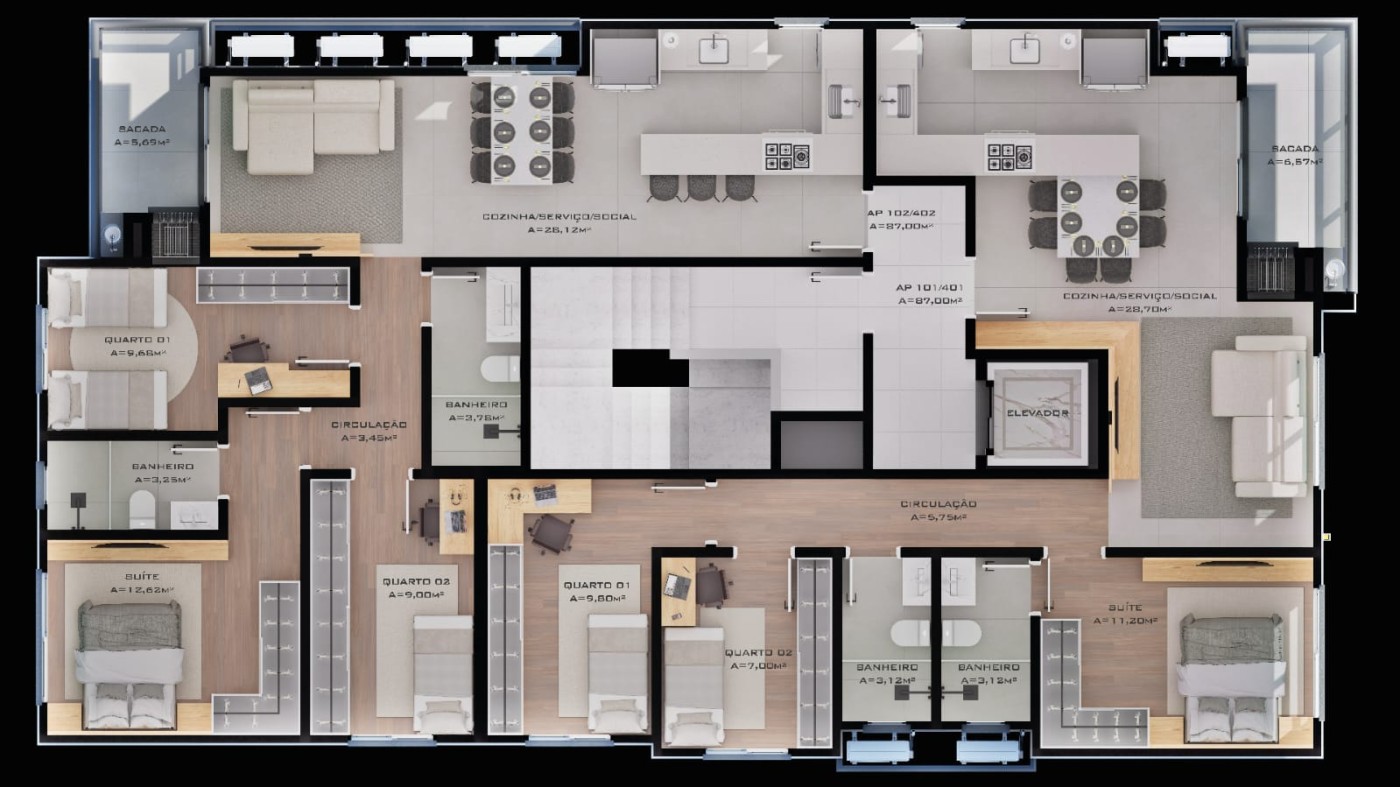 Apartamento, 3 quartos, 87 m² - Foto 14