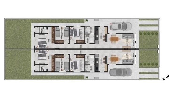 Casa, 3 quartos, 70 m² - Foto 2