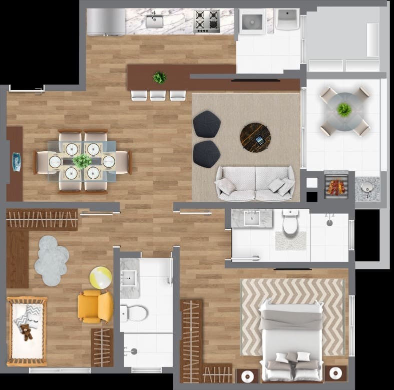 Apartamento, 2 quartos, 76 m² - Foto 9