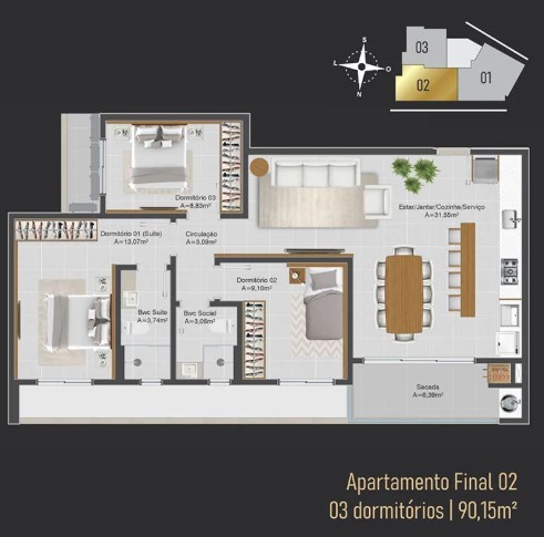 Apartamento, 3 quartos, 90 m² - Foto 11