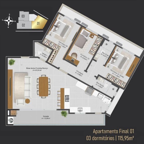 Apartamento, 3 quartos, 90 m² - Foto 16