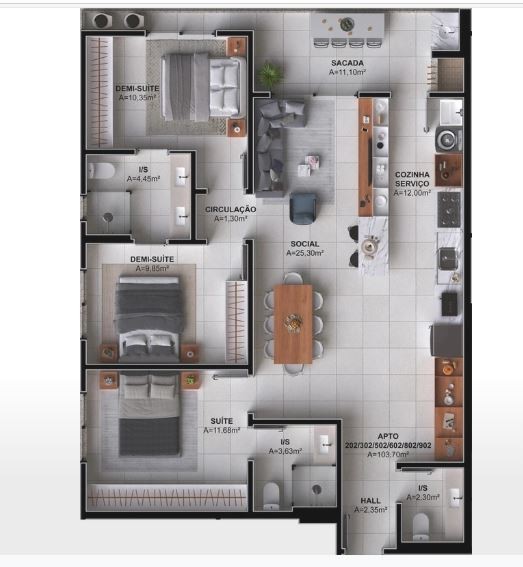 Apartamento, 2 quartos, 66 m² - Foto 16