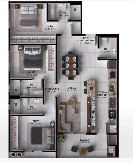 Apartamento, 2 quartos, 66 m² - Foto 21