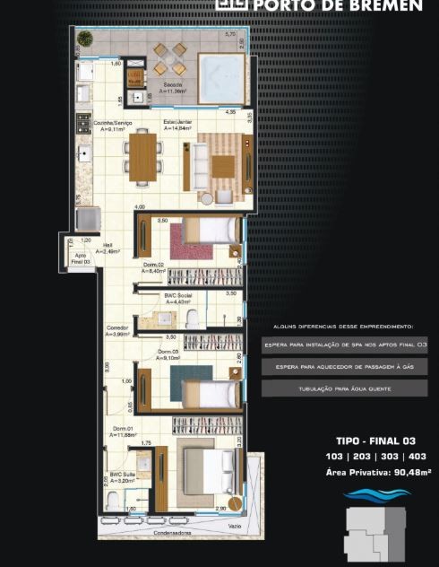 Apartamento, 3 quartos, 79 m² - Foto 5