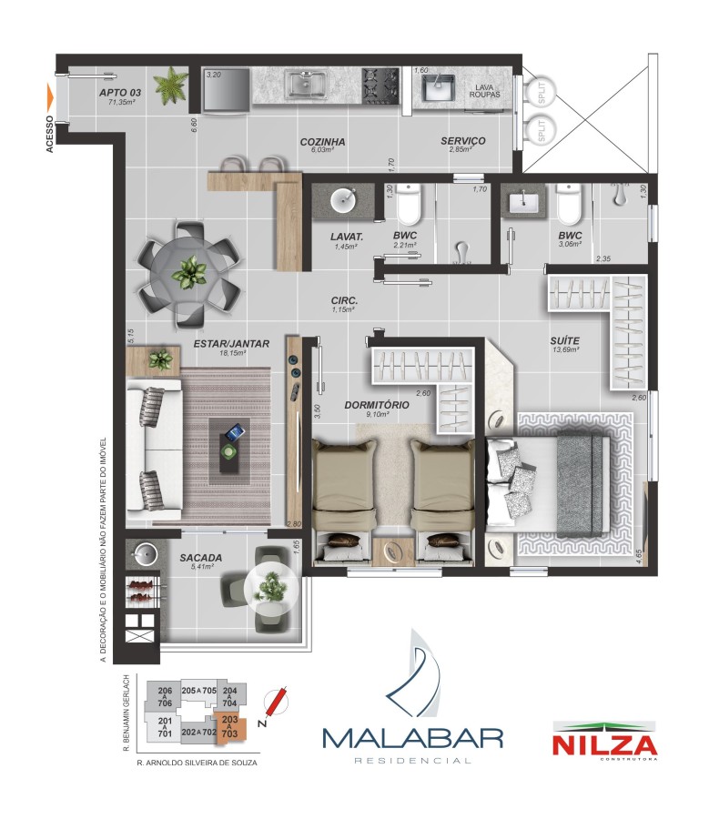 Apartamento, 2 quartos, 68 m² - Foto 8