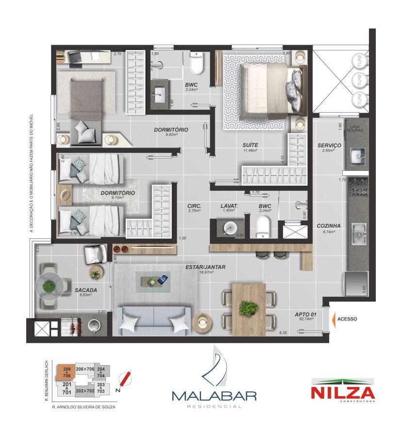 Apartamento, 2 quartos, 68 m² - Foto 9