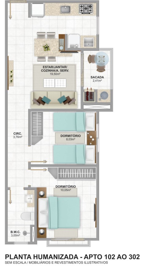 Apartamento, 2 quartos, 54 m² - Foto 10