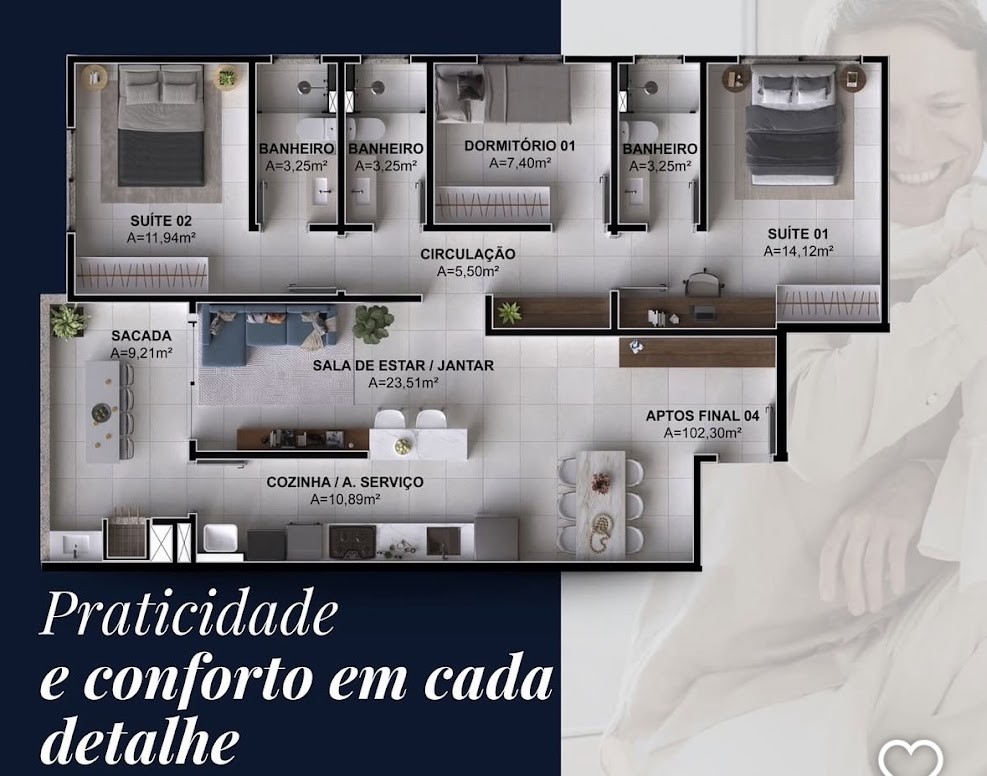 Apartamento, 3 quartos, 92 m² - Foto 4