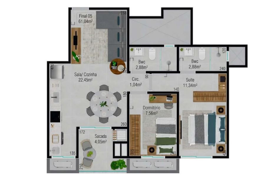 Apartamento, 2 quartos, 64 m² - Foto 23