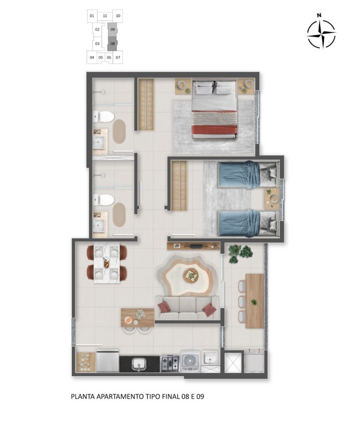 Apartamento, 2 quartos, 58 m² - Foto 7