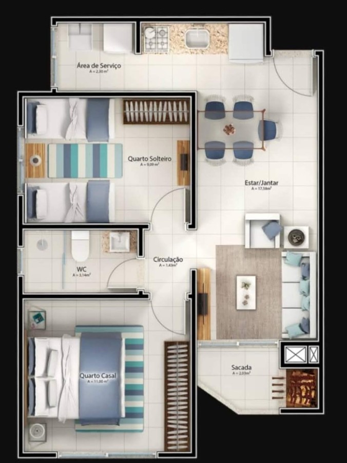 Apartamento, 2 quartos, 55 m² - Foto 11